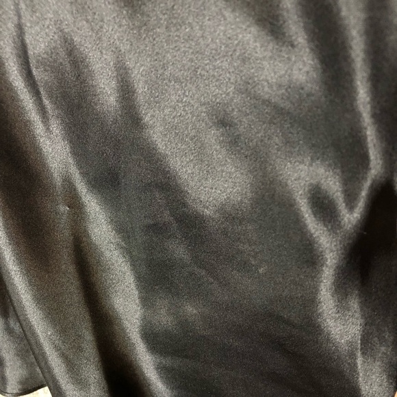 American Vintage 90's Satin Lace Blouse Top Sz S Black Whimsigoth Victorian - Picture 8 of 8